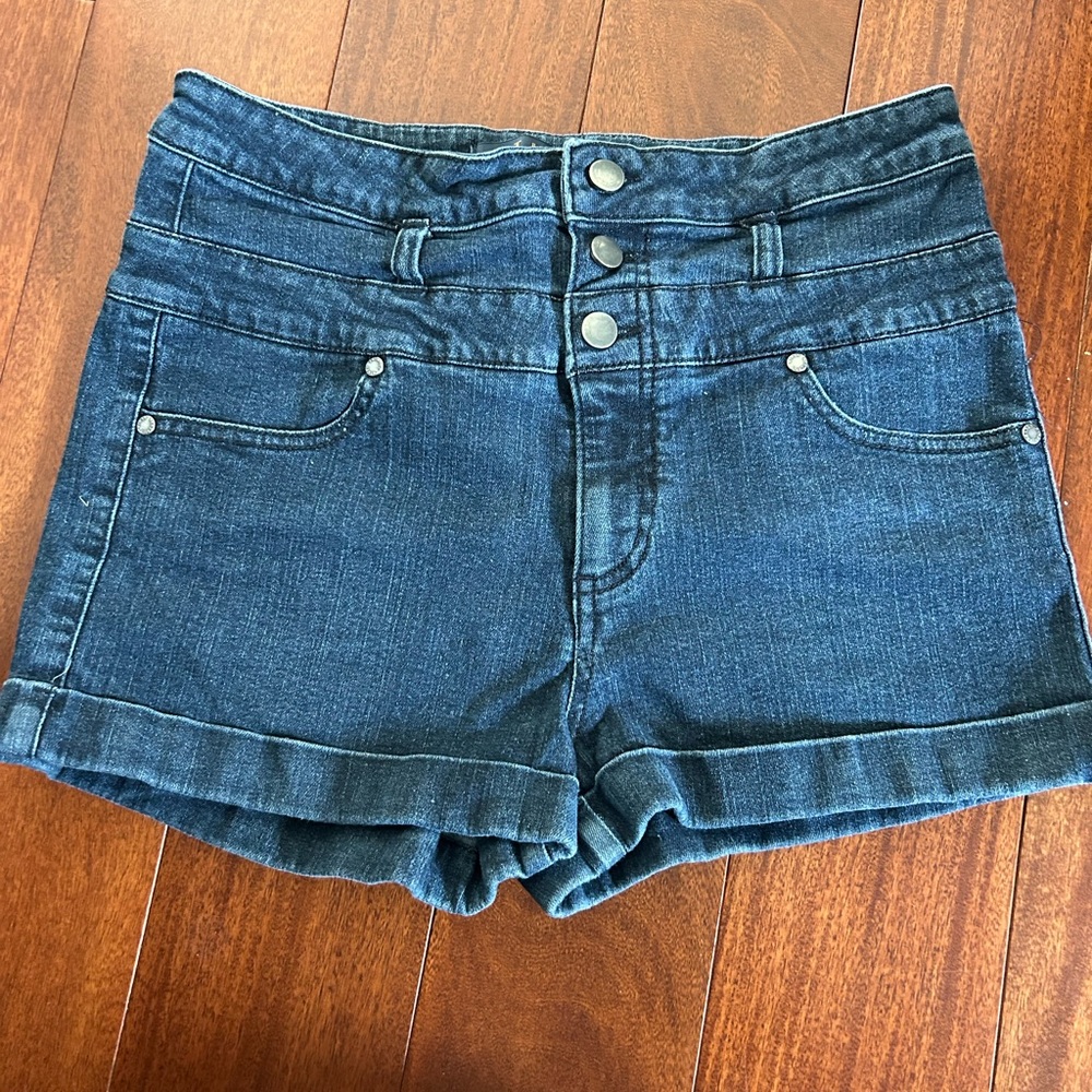 Tinsel Dark Blue Jean Shorts for Women
